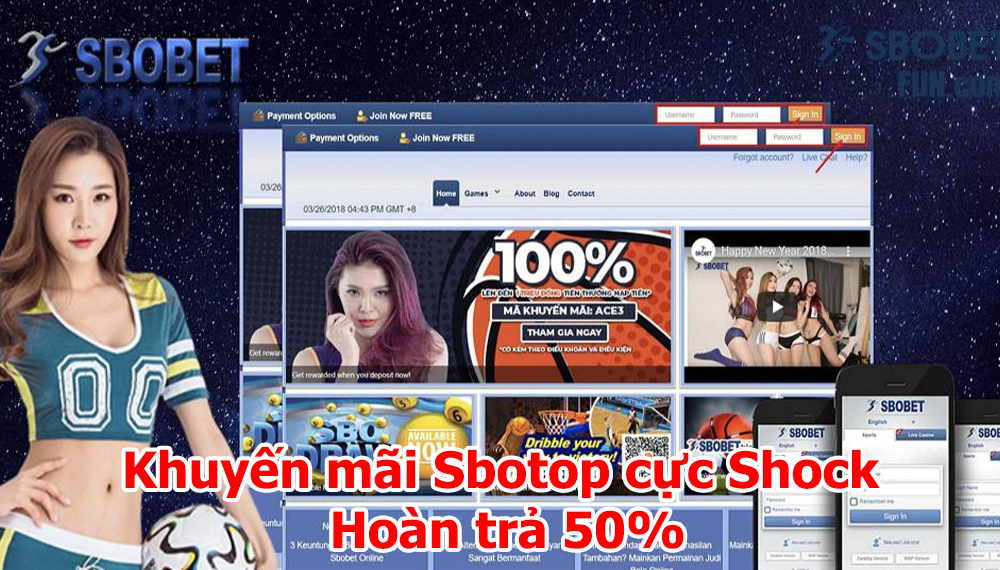 Khuyến mãi Sbobet - Bảo hiểm 50% tiền nạp lần đầu